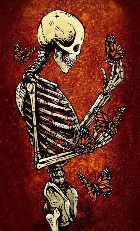 Metamorphosis Skeleton Art Skeleton Drawings Skull Art