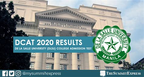 Dlsu Entrance Exam Dcat 2020 Results Out Online