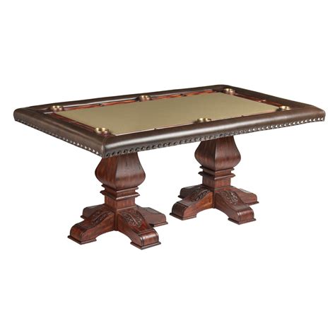 The round oak table can be used as a dining table, poker table or bumper pool, as pool sticks and balls are included with the set! Convertible Poker & Dining Table Barcelona by Darafeev ...