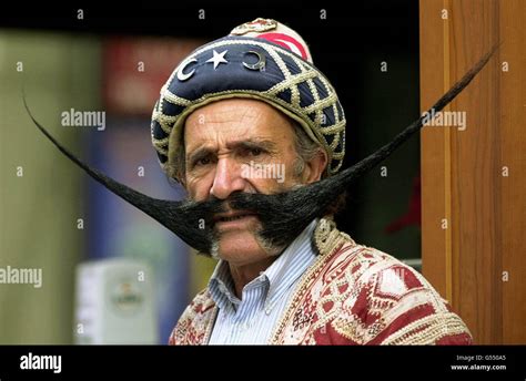 Leeds Turkish Man Moustache Stock Photo Alamy