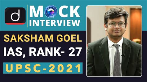 Saksham Goel Rank 27 Ias Upsc 2021 English Medium Mock