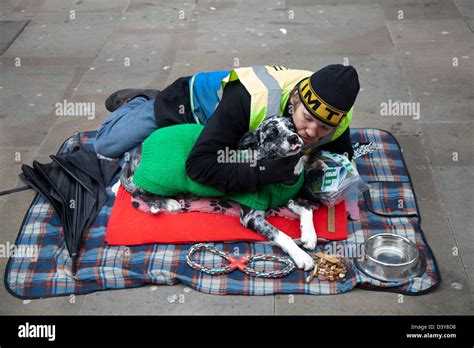 Homeless Man With Dog Hi Res Stock Photography And Images Alamy