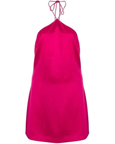 Alice Olivia Satin Lanora Mini Dress In Pink Lyst