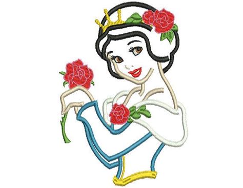 Machine Embroidery Applique Design Disney Princess By Embroideryy