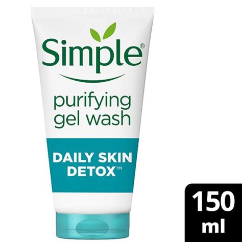Simple Daily Skin Detox Purifying Facial Wash 150ml Skin Superdrug