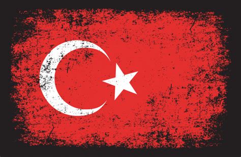 Türk bayrağı) is a red flag featuring a white the flag: Bandeira da turquia em estilo grunge | Vetor Premium