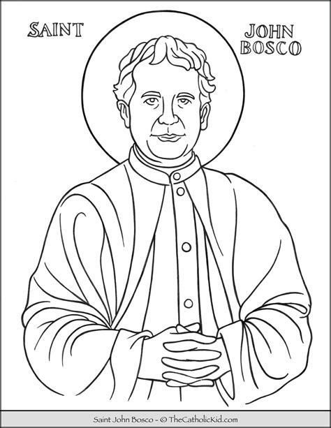 Saint John Bosco Coloring Page St John Bosco