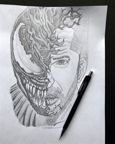 Venom Wallpaper Pencil Drawing Dark Art Drawings Art Inspiration