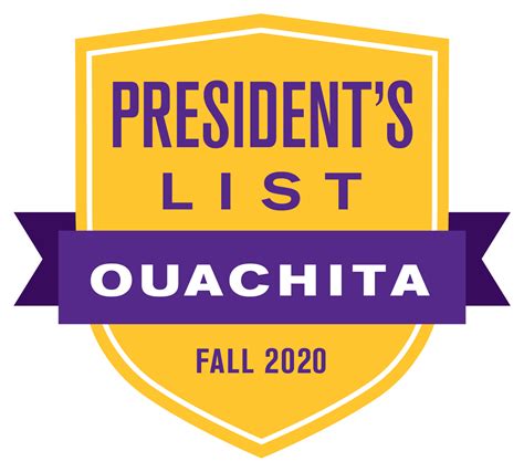 Ouachita Announces Students Named To Fall 2020 Presidents List