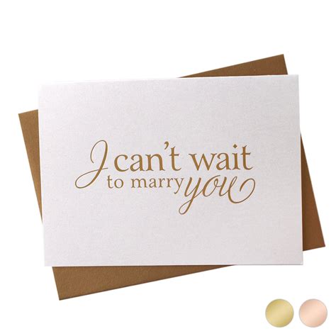 Wedding Day Card Foil I Can T Wait To Marry You — Marrygrams