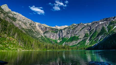 Avalanche Lake 4k Wallpaper Montana Usa Glacier National Park