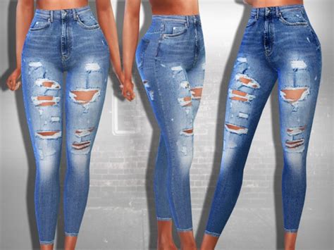 The Sims Resource Ripped Skinny Fit Jeans By Saliwa Sims 4 Downloads
