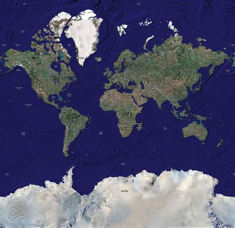 Satellite Map Of The World Satellite Maps Of The World Planetolog Com