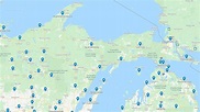 Airports In Michigan Map | Metro Map