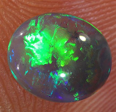 095ct 8x65mm Solid Lightning Ridge Dark Crystal Opal Lo 1717 Opal