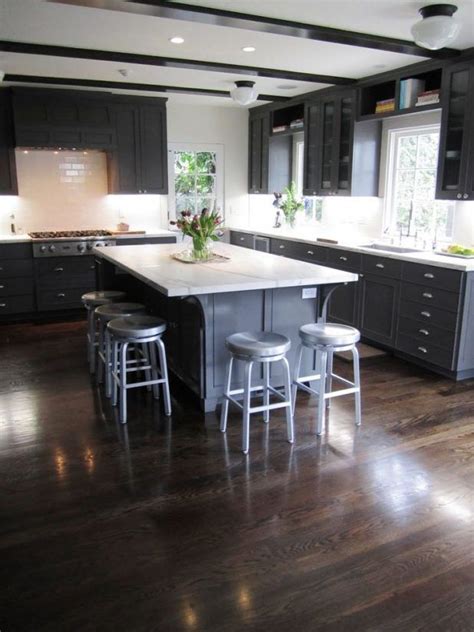 The quality of these dark wood kitchen floors is highly regulated by ensuring that all recommended standards in terms of measurements are strictly followed. Elegant Room with Dark Wood Flooring: Amazing Dark Wood ...