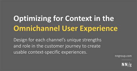 Optimizing For Context In The Omnichannel User Experience