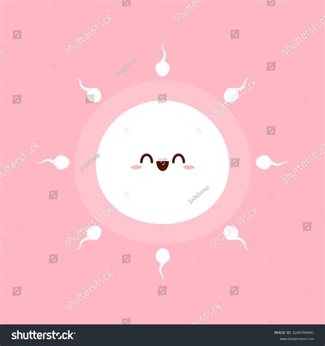 Cute Happy Funny Sperm Cell Ovum Stock Vector Royalty Free 2200764441 Shutterstock