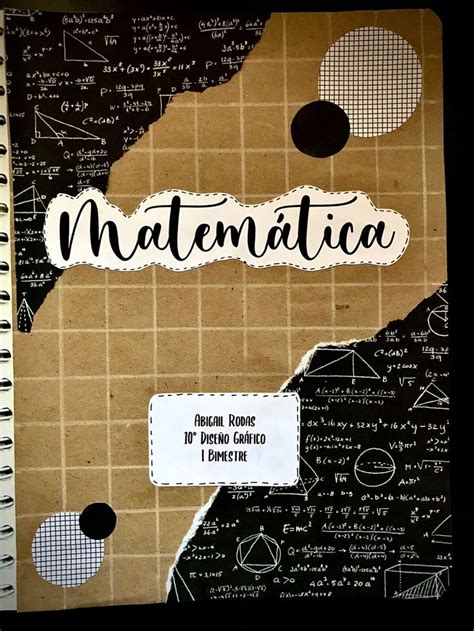 Portada para cuaderno Matemática en Hacer portadas de libros