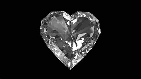 Spinning Diamond Heart Loopable Animation Stock Footage Video 100