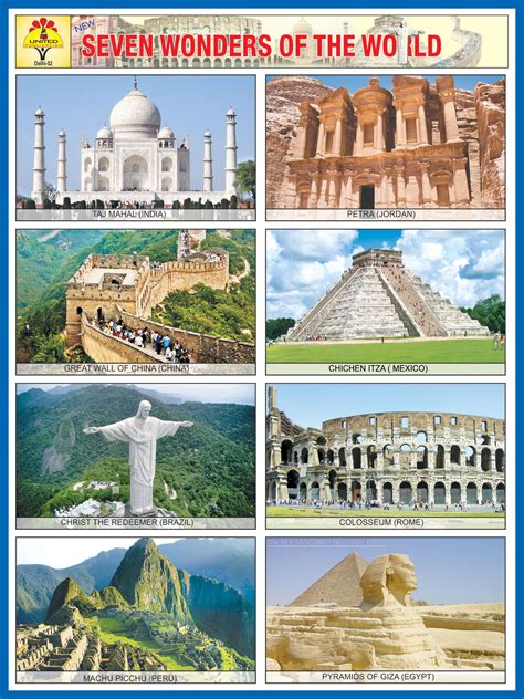 Seven Wonders Of The World Map Map