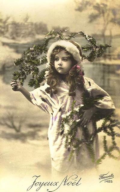Vintage Postcard ~ Christmas Girl Chicks57 Flickr