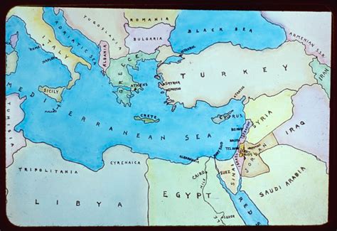 Models And Maps Map Of Eastern Mediterranean And Surrounding Countries Digital File From