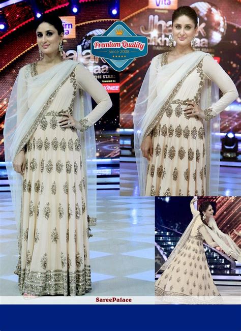 Kareena Kapoor Style Off White Shaded Georgette Gown Bollywood Suits Bollywood Celebrities