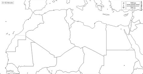 Outline North Africa Map Blank