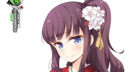 New Gametakimoto Hifumi Mega Cute Red Kimono Render Ors Anime Renders