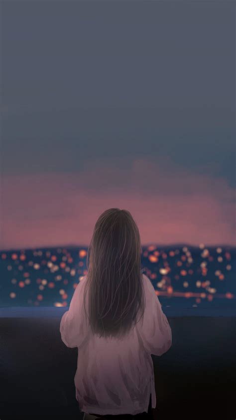 Sad Anime Wallpaper Anime Girl Sitting Alone Wallpape