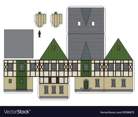The Paper Model Of An Old Half Timbered House Download A Free Preview