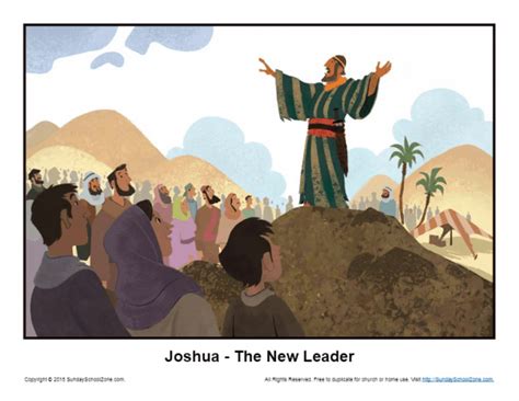 Joshua Took Moses Place Story Illustration