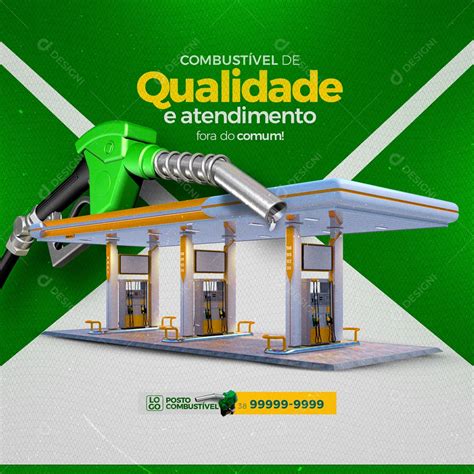 Posto de Combustível Gasolina de Qualidade Social Media PSD Editável download Designi