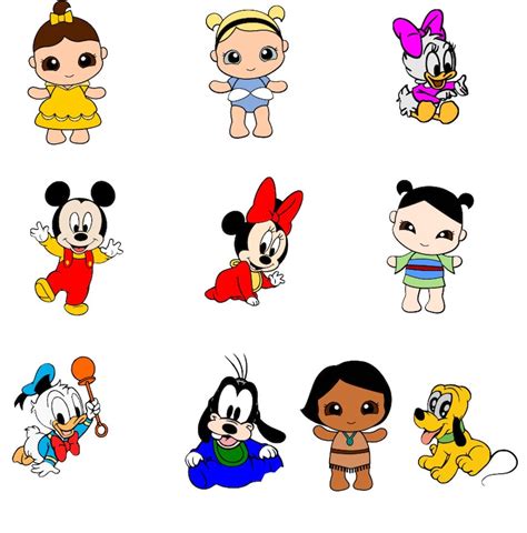 Mini Baby Disney Characters Svg Cutting Cuttable Files For The Etsy