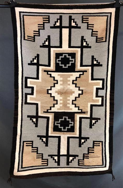 Vintage Navajo Two Grey Hills Rug