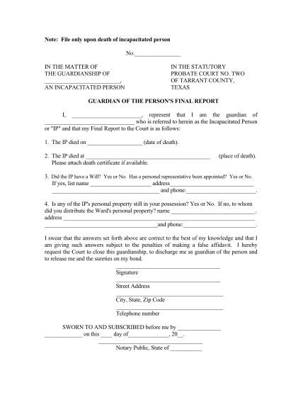 14 Free Printable Guardianship Forms Free To Edit Download And Print