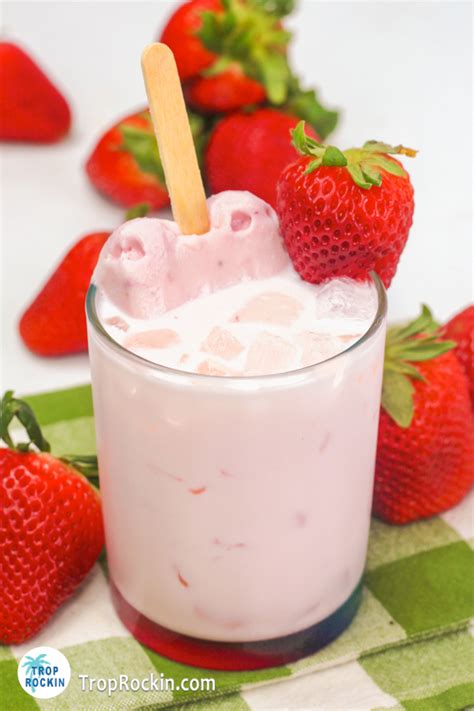 Strawberries And Cream Whipped Vodka Cocktail Trop Rockin