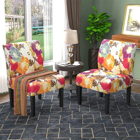 Pull the fabric snugly around curved corners to eliminate tucks on the top side of the cushion. Mecor Modern Armless Accent Chairs Set of 2, Upholstered ...