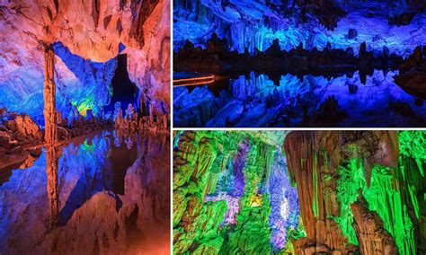 Chinas Amazing Rainbow Cave Multi Coloured Mood Lighting Showcases