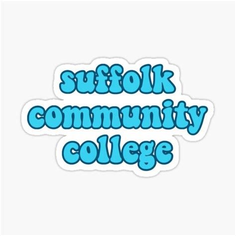 Suffolk Community Light Blue Sticker For Sale By Emilysstickerss