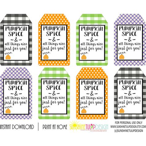 Pumpkin Spice And Everything Nice Tags Printable Teacher Appreciation H