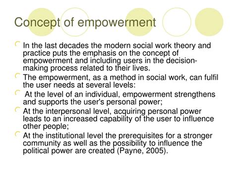 Ppt Some Theoretical Notions Of The Empowerment Process Powerpoint