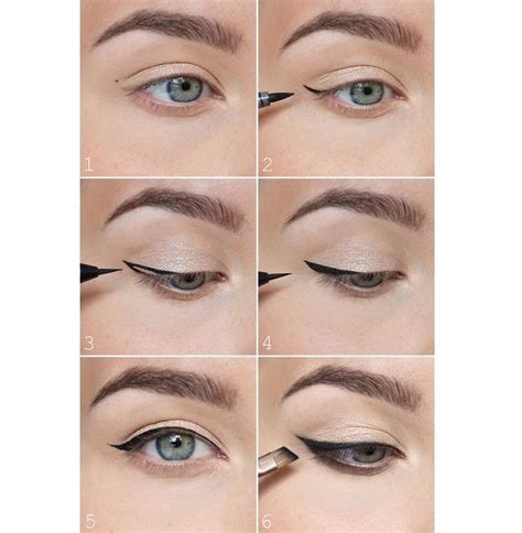 I start at the center of my eyelid and draw a line outward. How to Apply Eyeliner: A Step By Step Tutorial | Fabbon