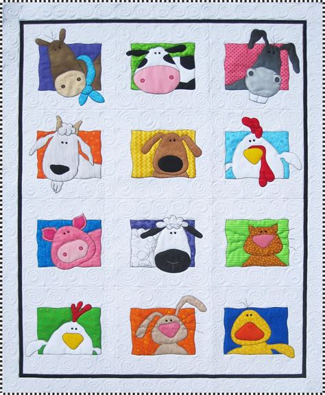 Amy Bradley Designs Animal Whimsy Quilt Pattern Etsy In 2020 Farm