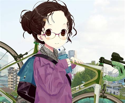 Free Download Hd Wallpaper Anime Original Bag Bike Blush Bottle