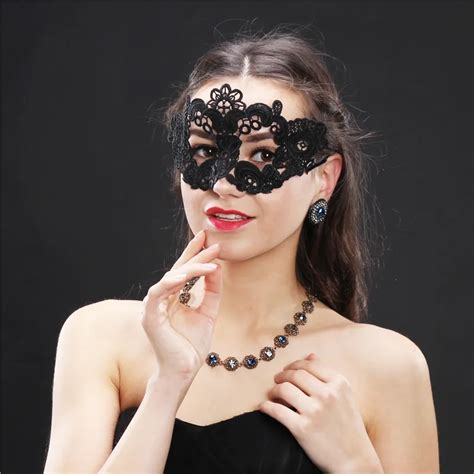 Fashion Bronzing Lace Masks For Women Masquerade Sexy Hollow Out Eye