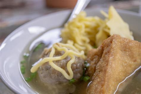 Close Up Photo Of Bakso Traditional Meatball Of Malang Indonesia With