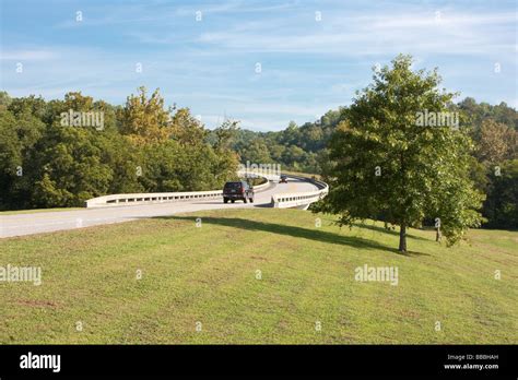 Natchez Trace Parkway Tennessee Usa Highway View Stock Photo Alamy