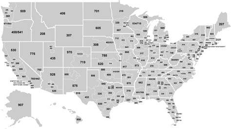 Map Of All Area Codes In The Usa Phone Area Codes Area Codes Us Area Codes